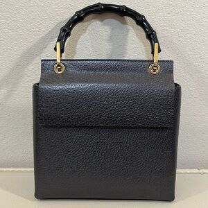 Vintage Gucci Tom Ford Gray Leather Bamboo Bag